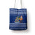 Anguilla Christmas Tote Bag with Santa Pineapple Floral Tree Island Crest and Tropical Pattern Design - Wonder Print Shop
