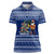 Anguilla Christmas Women Polo Shirt with Santa Pineapple Floral Tree Island Crest and Tropical Pattern Design - Wonder Print Shop
