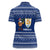 Anguilla Christmas Women Polo Shirt with Santa Pineapple Floral Tree Island Crest and Tropical Pattern Design - Wonder Print Shop