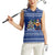 Anguilla Christmas Women Sleeveless Polo Shirt with Santa Pineapple Floral Tree Island Crest and Tropical Pattern Design - Wonder Print Shop