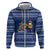 Anguilla Christmas Zip Hoodie with Santa Pineapple Floral Tree Island Crest and Tropical Pattern Design - Wonder Print Shop