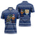 Anguilla Christmas Zipper Polo Shirt with Santa Pineapple Floral Tree Island Crest and Tropical Pattern Design - Wonder Print Shop