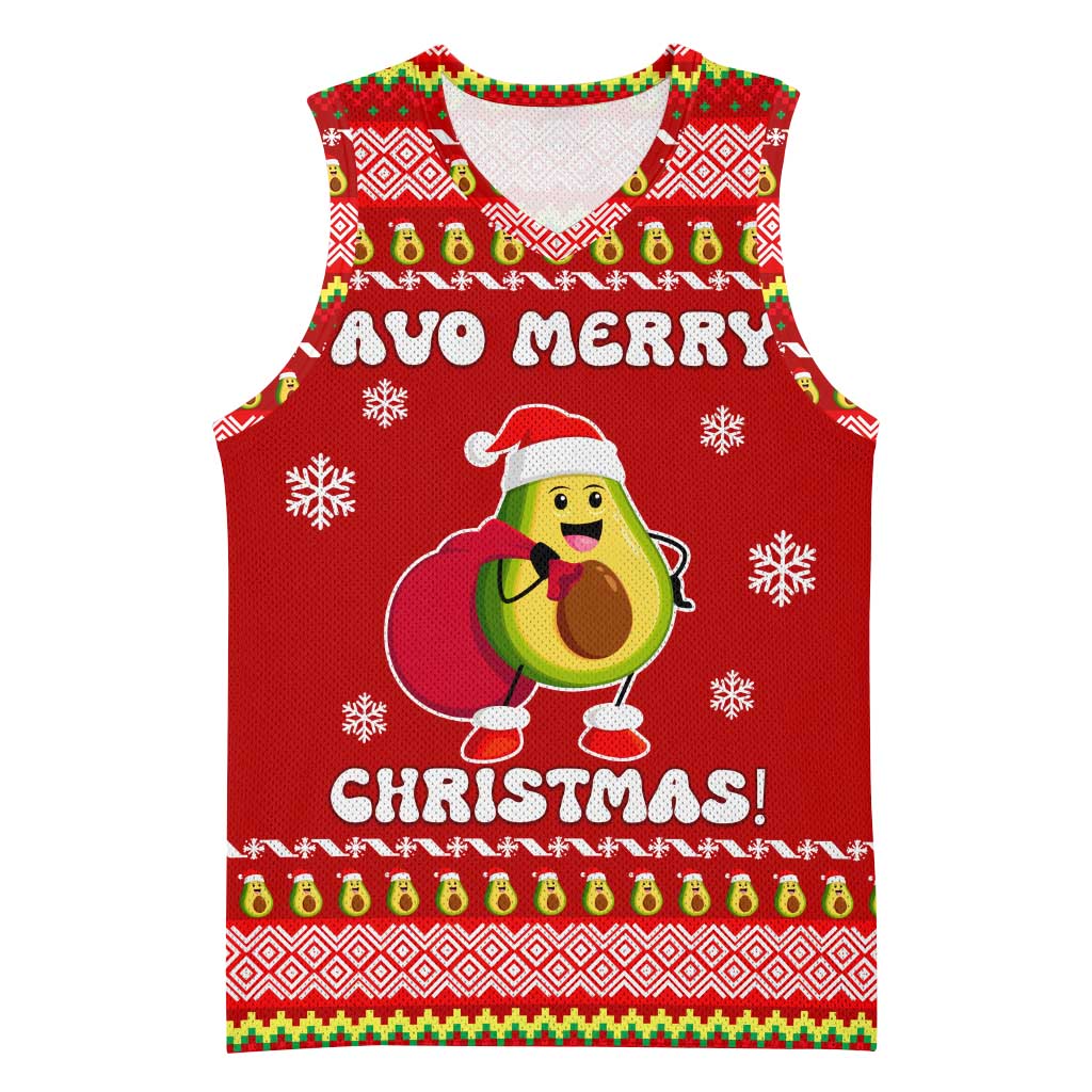 Avo Merry Christmas Basketball Jersey Xmas Holiday Patterns - Wonder Print Shop