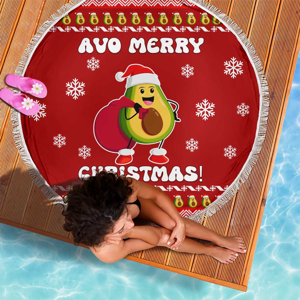 Avo Merry Christmas Beach Blanket Xmas Holiday Patterns - Wonder Print Shop