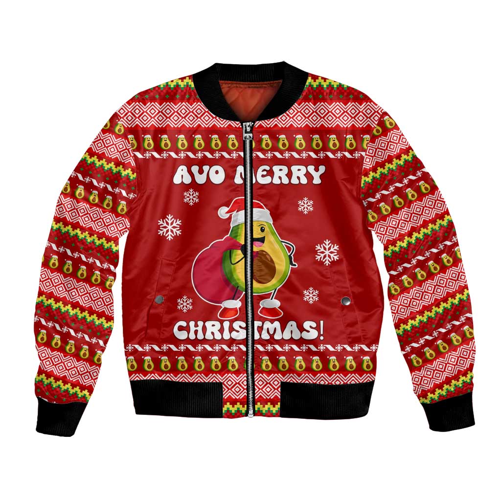 Avo Merry Christmas Bomber Jacket Xmas Holiday Patterns - Wonder Print Shop