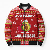 Avo Merry Christmas Bomber Puffer Jacket Xmas Holiday Patterns - Wonder Print Shop