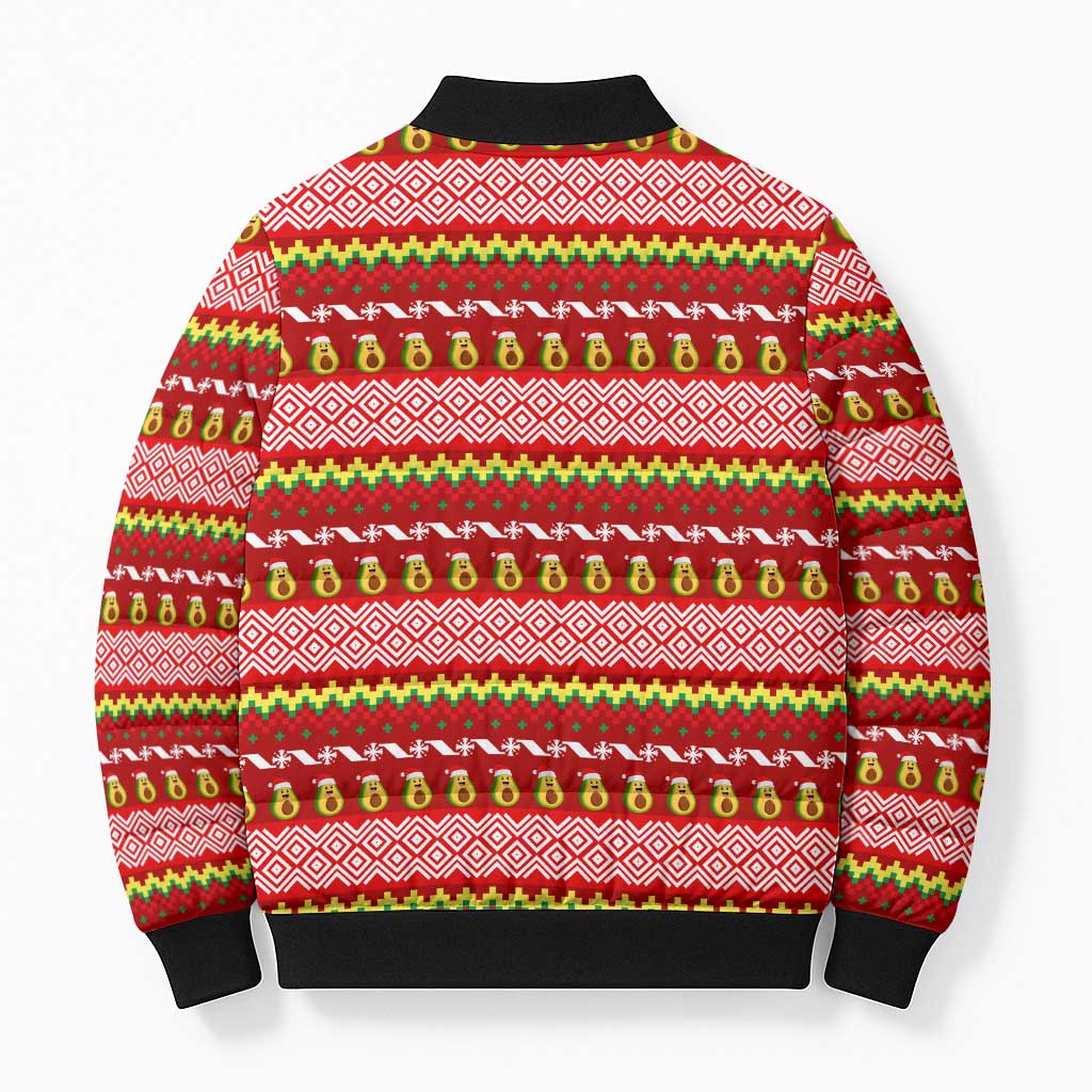 Avo Merry Christmas Bomber Puffer Jacket Xmas Holiday Patterns - Wonder Print Shop