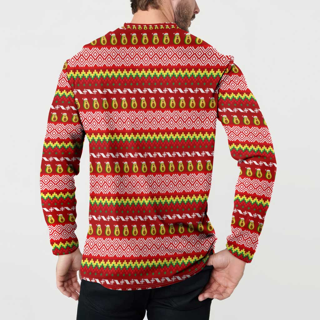 Avo Merry Christmas Button Sweatshirt Xmas Holiday Patterns - Wonder Print Shop