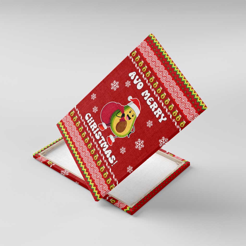 Avo Merry Christmas Canvas Wall Art Xmas Holiday Patterns - Wonder Print Shop
