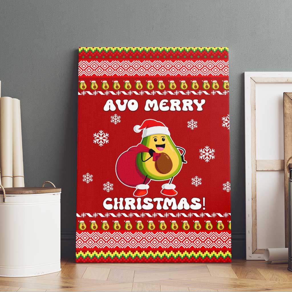 Avo Merry Christmas Canvas Wall Art Xmas Holiday Patterns - Wonder Print Shop