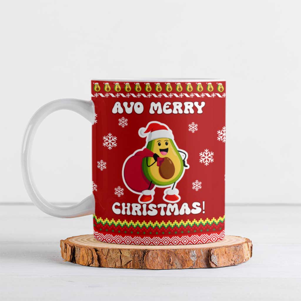Avo Merry Christmas Ceramic Mug Xmas Holiday Patterns - Wonder Print Shop