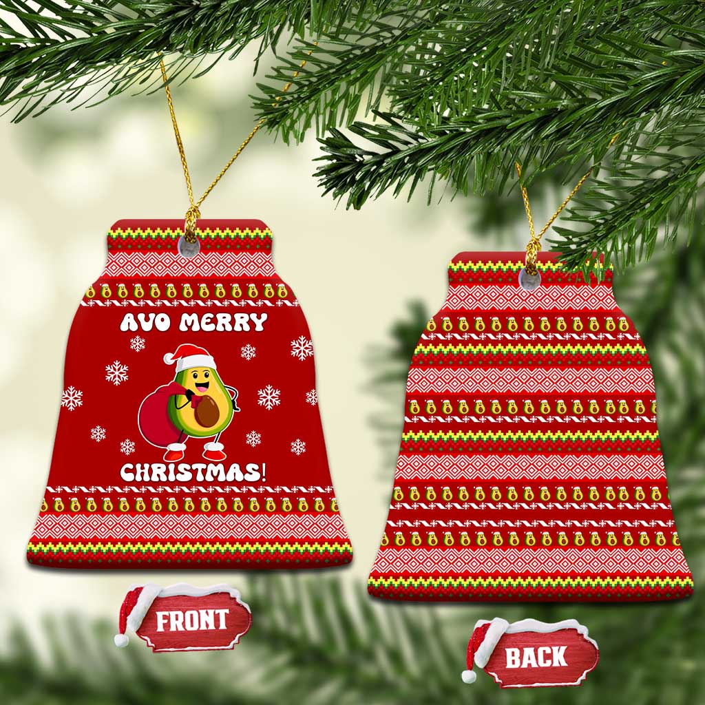 Avo Merry Christmas Ceramic Ornament Xmas Holiday Patterns - Wonder Print Shop