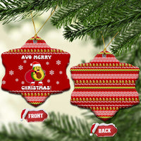 Avo Merry Christmas Ceramic Ornament Xmas Holiday Patterns - Wonder Print Shop