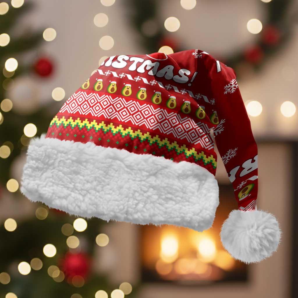 Avo Merry Christmas Santa Hat Xmas Holiday Patterns - Wonder Print Shop