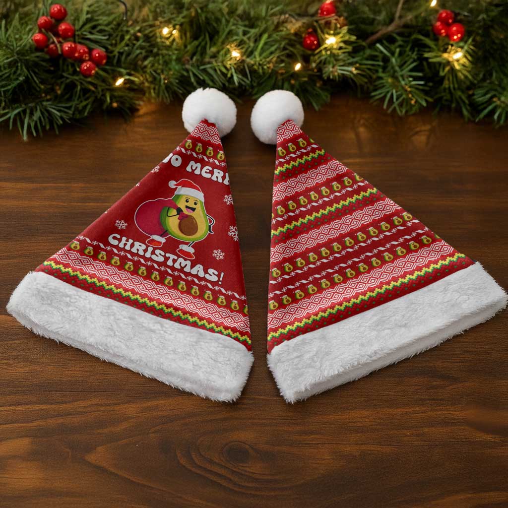 Avo Merry Christmas Santa Hat Xmas Holiday Patterns - Wonder Print Shop