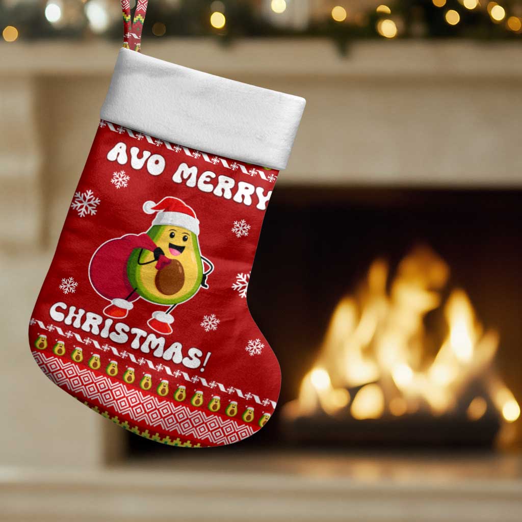 Avo Merry Christmas Stocking Xmas Holiday Patterns - Wonder Print Shop