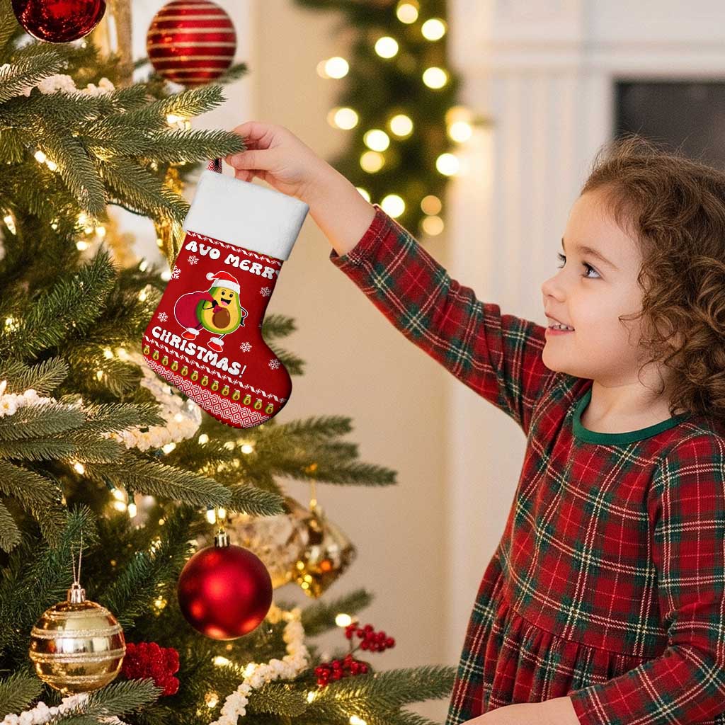 Avo Merry Christmas Stocking Xmas Holiday Patterns - Wonder Print Shop