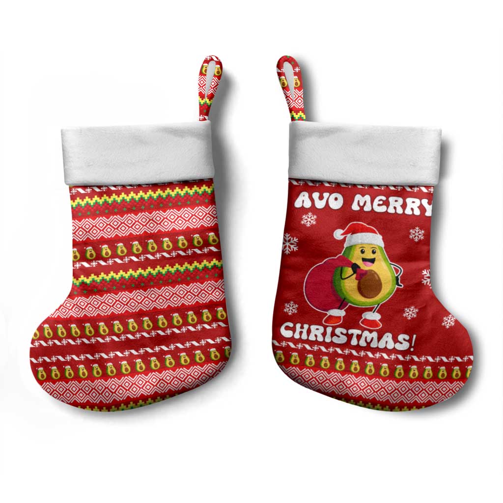 Avo Merry Christmas Stocking Xmas Holiday Patterns - Wonder Print Shop