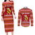 Avo Merry Christmas Couples Matching Long Sleeve Bodycon Dress and Long Sleeve Button Shirt Xmas Holiday Patterns - Wonder Print Shop