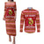 Avo Merry Christmas Couples Matching Puletasi and Long Sleeve Button Shirt Xmas Holiday Patterns - Wonder Print Shop