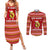Avo Merry Christmas Couples Matching Summer Maxi Dress and Long Sleeve Button Shirt Xmas Holiday Patterns - Wonder Print Shop