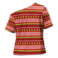 Avo Merry Christmas Cross Shoulder Shirt Xmas Holiday Patterns - Wonder Print Shop