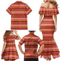 Avo Merry Christmas Family Matching Mermaid Dress and Hawaiian Shirt Xmas Holiday Patterns - Wonder Print Shop