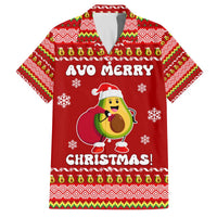Avo Merry Christmas Family Matching Off The Shoulder Long Sleeve Dress and Hawaiian Shirt Xmas Holiday Patterns - Wonder Print Shop