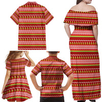 Avo Merry Christmas Family Matching Off Shoulder Maxi Dress and Hawaiian Shirt Xmas Holiday Patterns - Wonder Print Shop