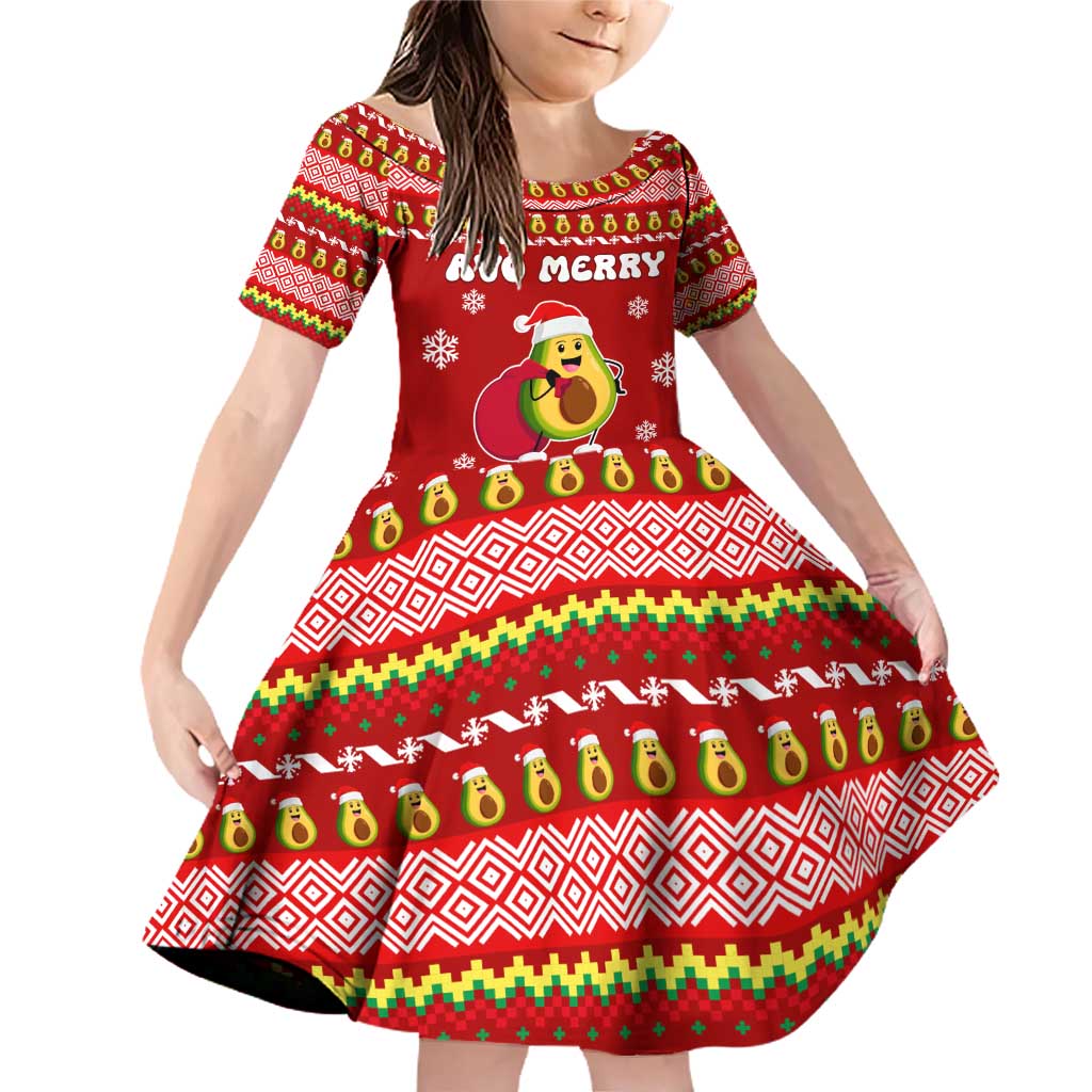 Avo Merry Christmas Family Matching Off Shoulder Short Dress and Hawaiian Shirt Xmas Holiday Patterns - Wonder Print Shop