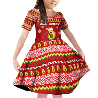 Avo Merry Christmas Family Matching Off Shoulder Short Dress and Hawaiian Shirt Xmas Holiday Patterns - Wonder Print Shop