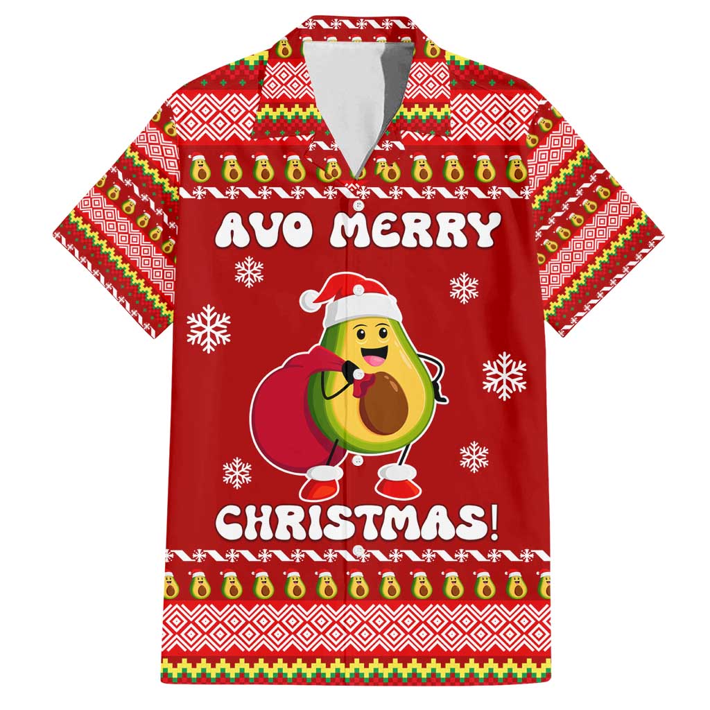 Avo Merry Christmas Family Matching Off Shoulder Short Dress and Hawaiian Shirt Xmas Holiday Patterns - Wonder Print Shop