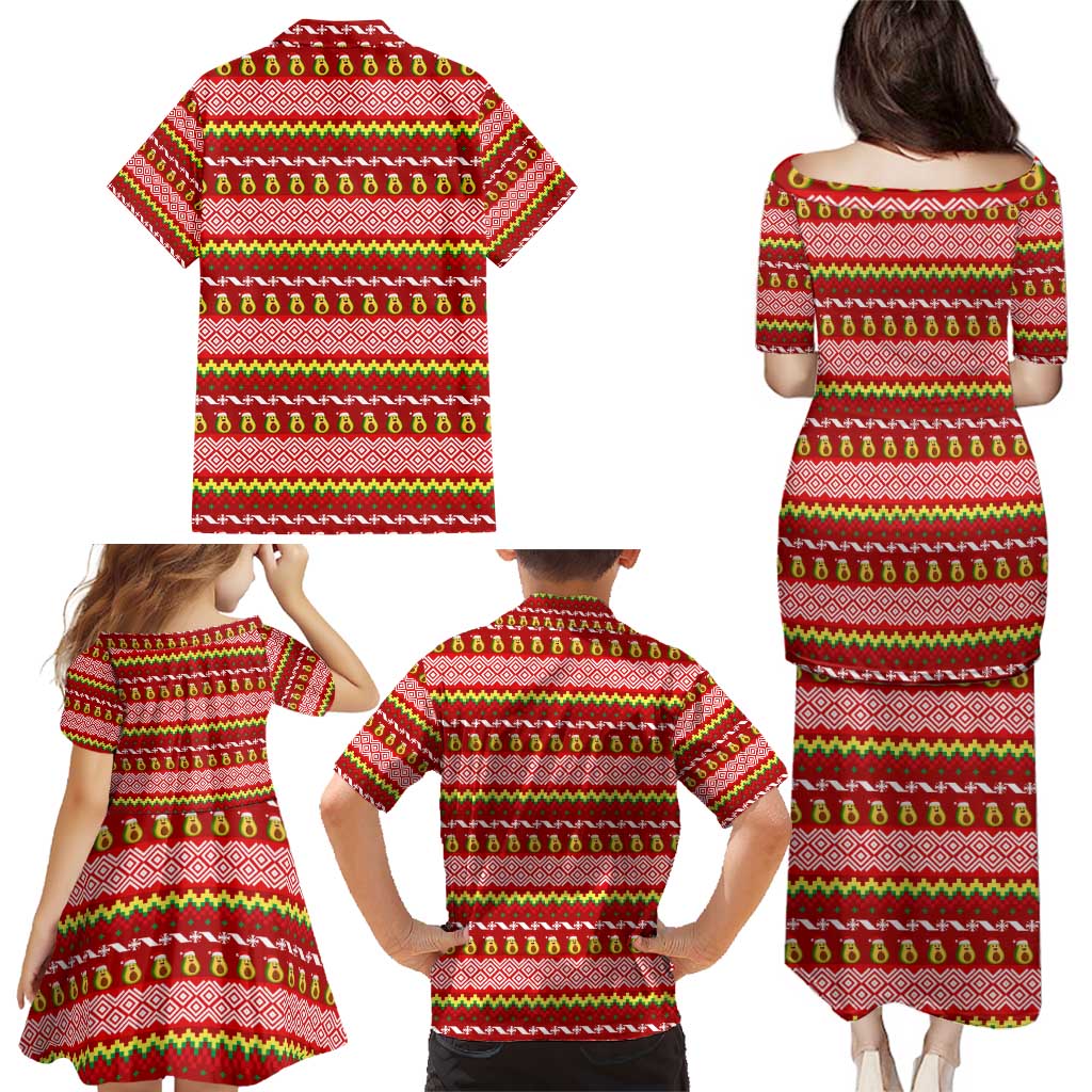 Avo Merry Christmas Family Matching Puletasi and Hawaiian Shirt Xmas Holiday Patterns - Wonder Print Shop