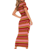 Avo Merry Christmas Family Matching Short Sleeve Bodycon Dress and Hawaiian Shirt Xmas Holiday Patterns - Wonder Print Shop