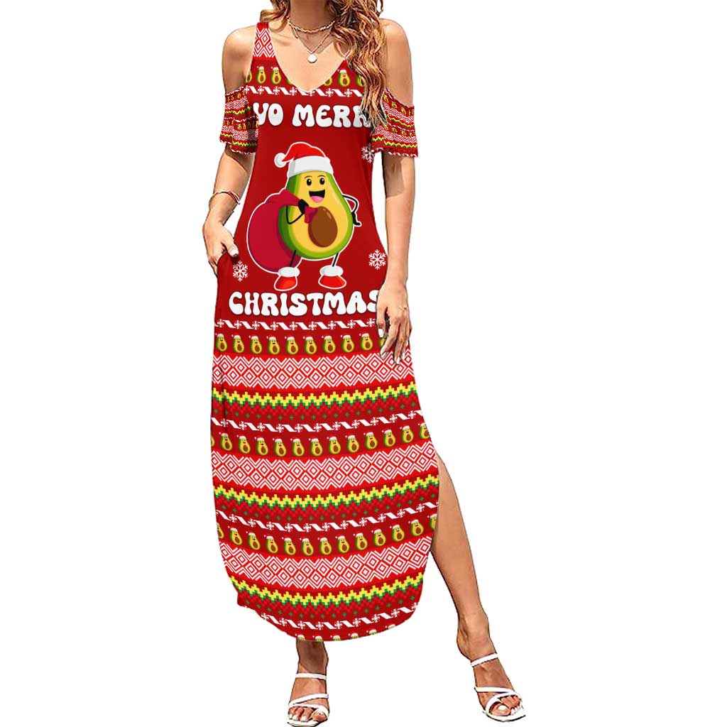 Avo Merry Christmas Family Matching Summer Maxi Dress and Hawaiian Shirt Xmas Holiday Patterns - Wonder Print Shop