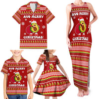 Avo Merry Christmas Family Matching Tank Maxi Dress and Hawaiian Shirt Xmas Holiday Patterns - Wonder Print Shop