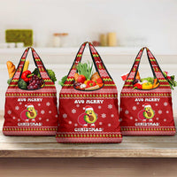 Avo Merry Christmas Grocery Bag Xmas Holiday Patterns - Wonder Print Shop