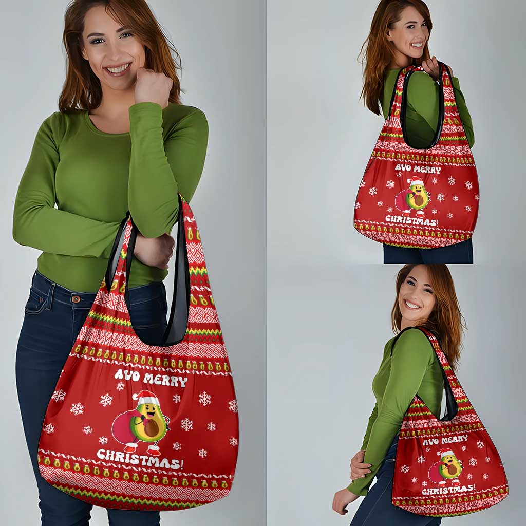 Avo Merry Christmas Grocery Bag Xmas Holiday Patterns - Wonder Print Shop
