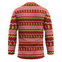 Avo Merry Christmas Hockey Jersey Xmas Holiday Patterns - Wonder Print Shop