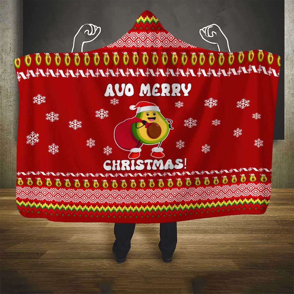 Avo Merry Christmas Hooded Blanket Xmas Holiday Patterns - Wonder Print Shop
