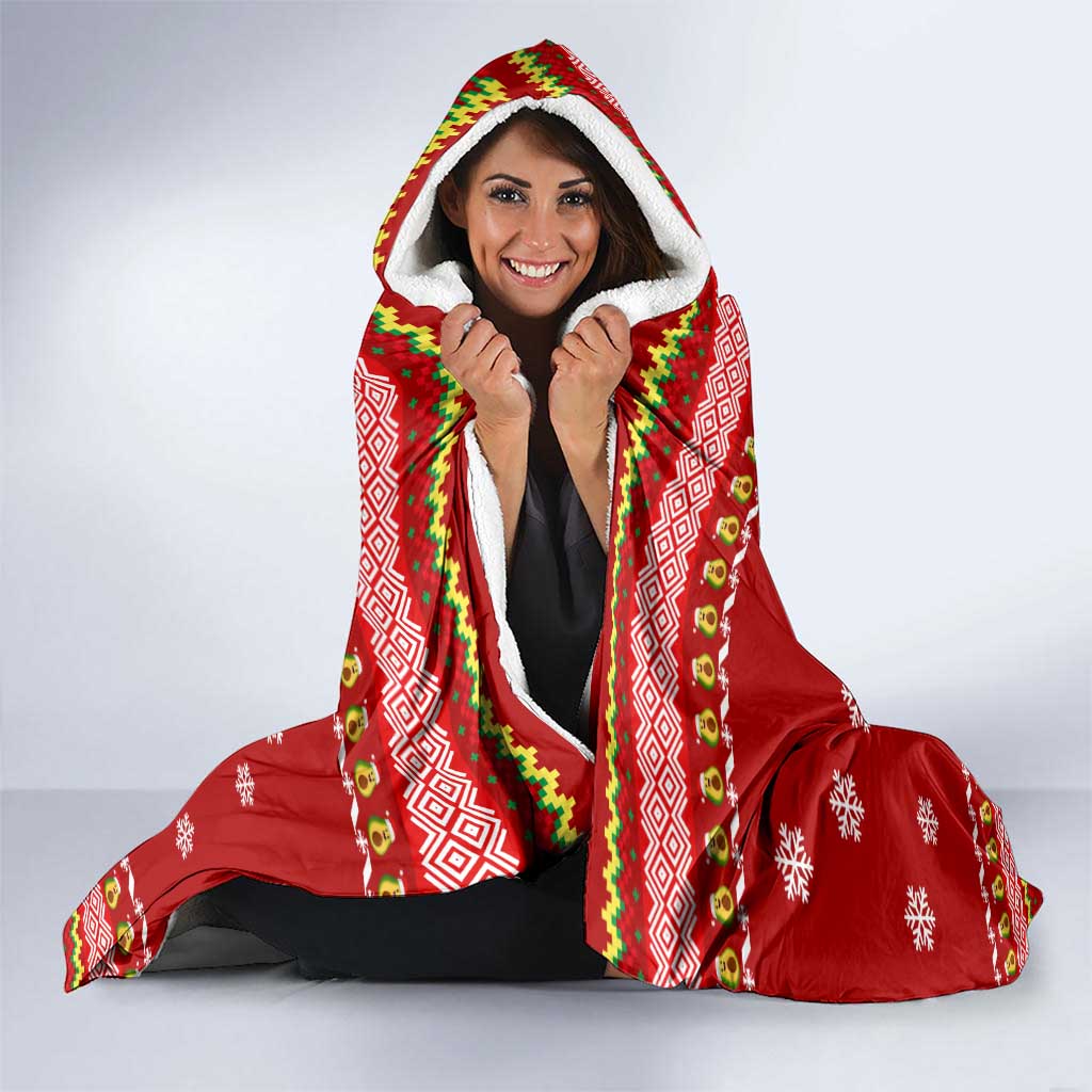 Avo Merry Christmas Hooded Blanket Xmas Holiday Patterns - Wonder Print Shop
