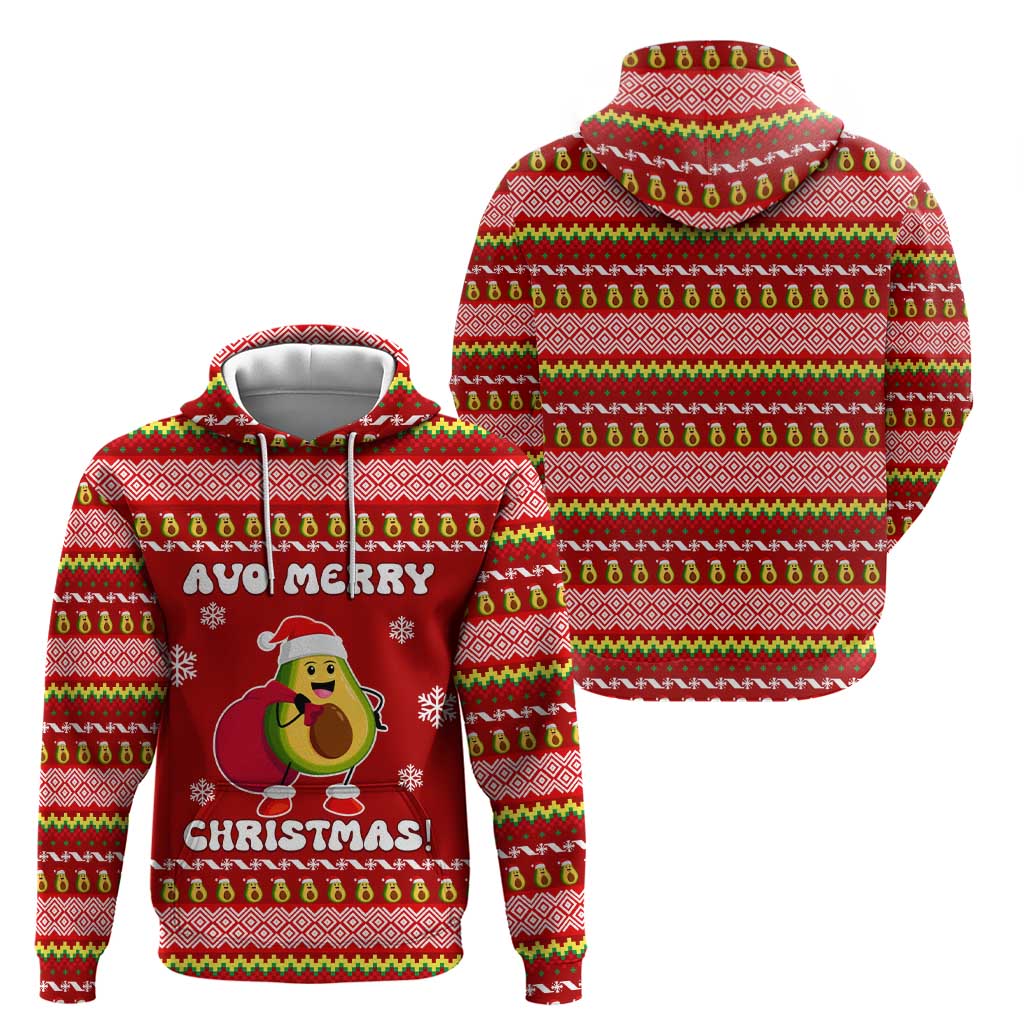 Avo Merry Christmas Hoodie Xmas Holiday Patterns - Wonder Print Shop