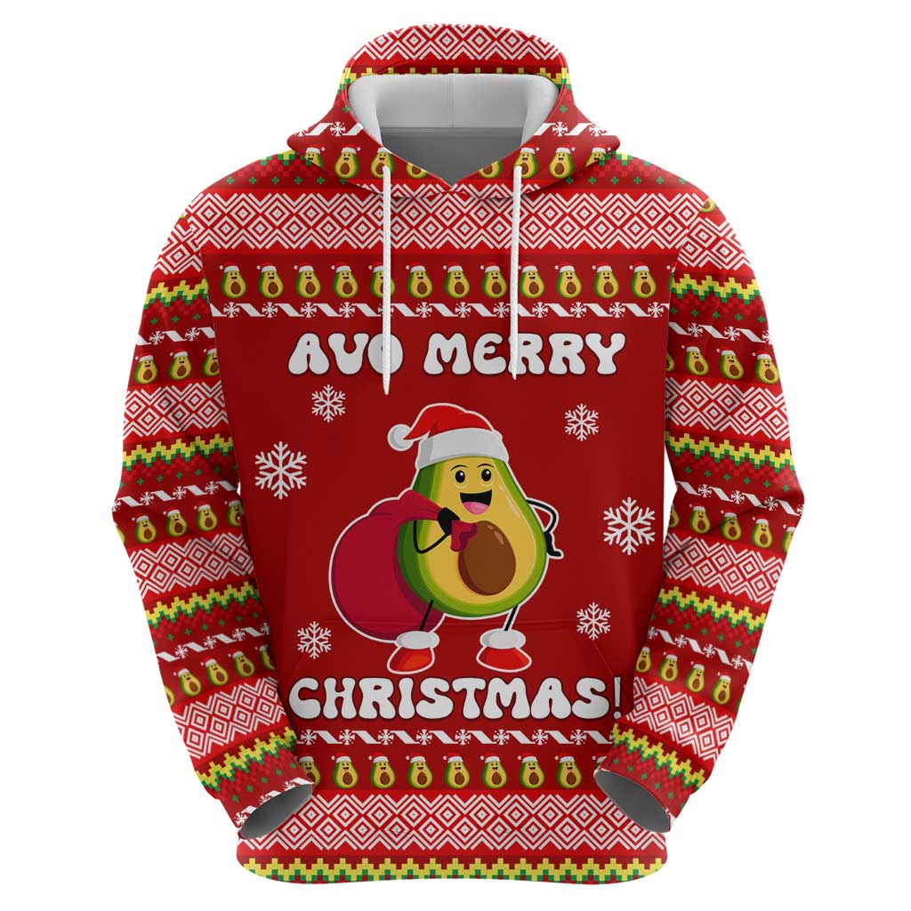 Avo Merry Christmas Hoodie Xmas Holiday Patterns - Wonder Print Shop