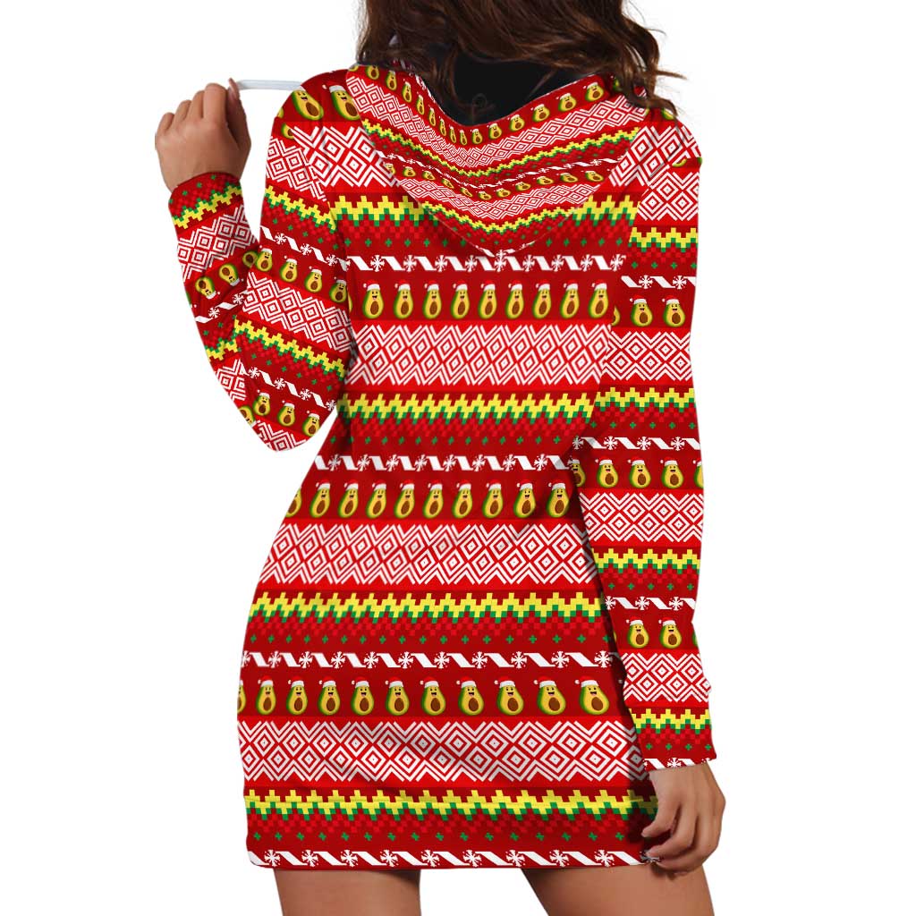 Avo Merry Christmas Hoodie Dress Xmas Holiday Patterns - Wonder Print Shop