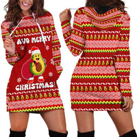 Avo Merry Christmas Hoodie Dress Xmas Holiday Patterns - Wonder Print Shop