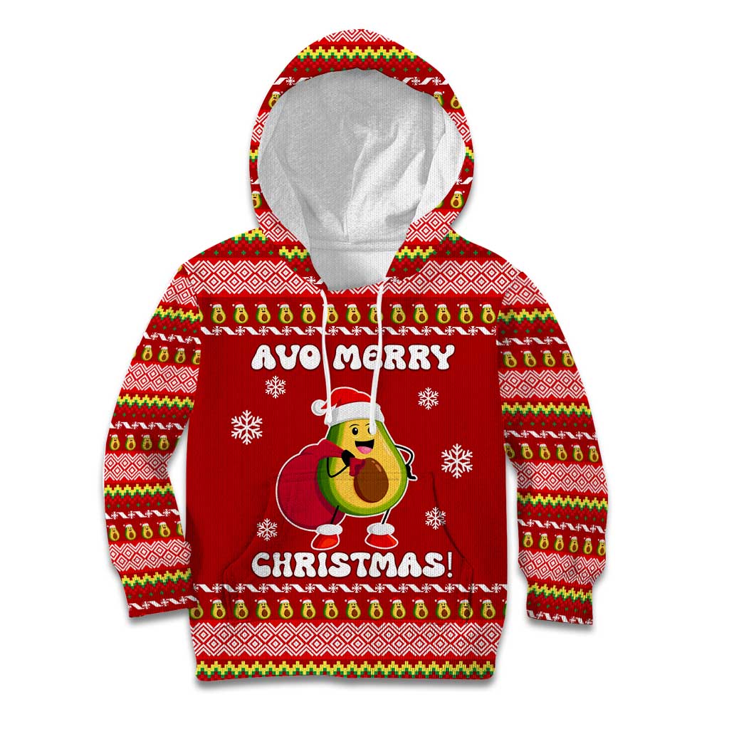 Avo Merry Christmas Kid Hoodie Xmas Holiday Patterns - Wonder Print Shop