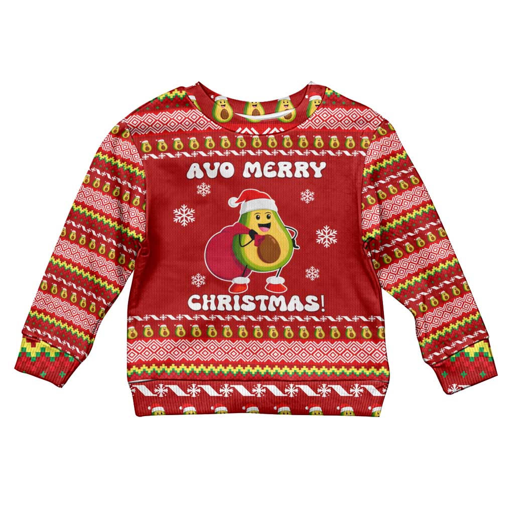 Avo Merry Christmas Kid Ugly Christmas Sweater Xmas Holiday Patterns - Wonder Print Shop