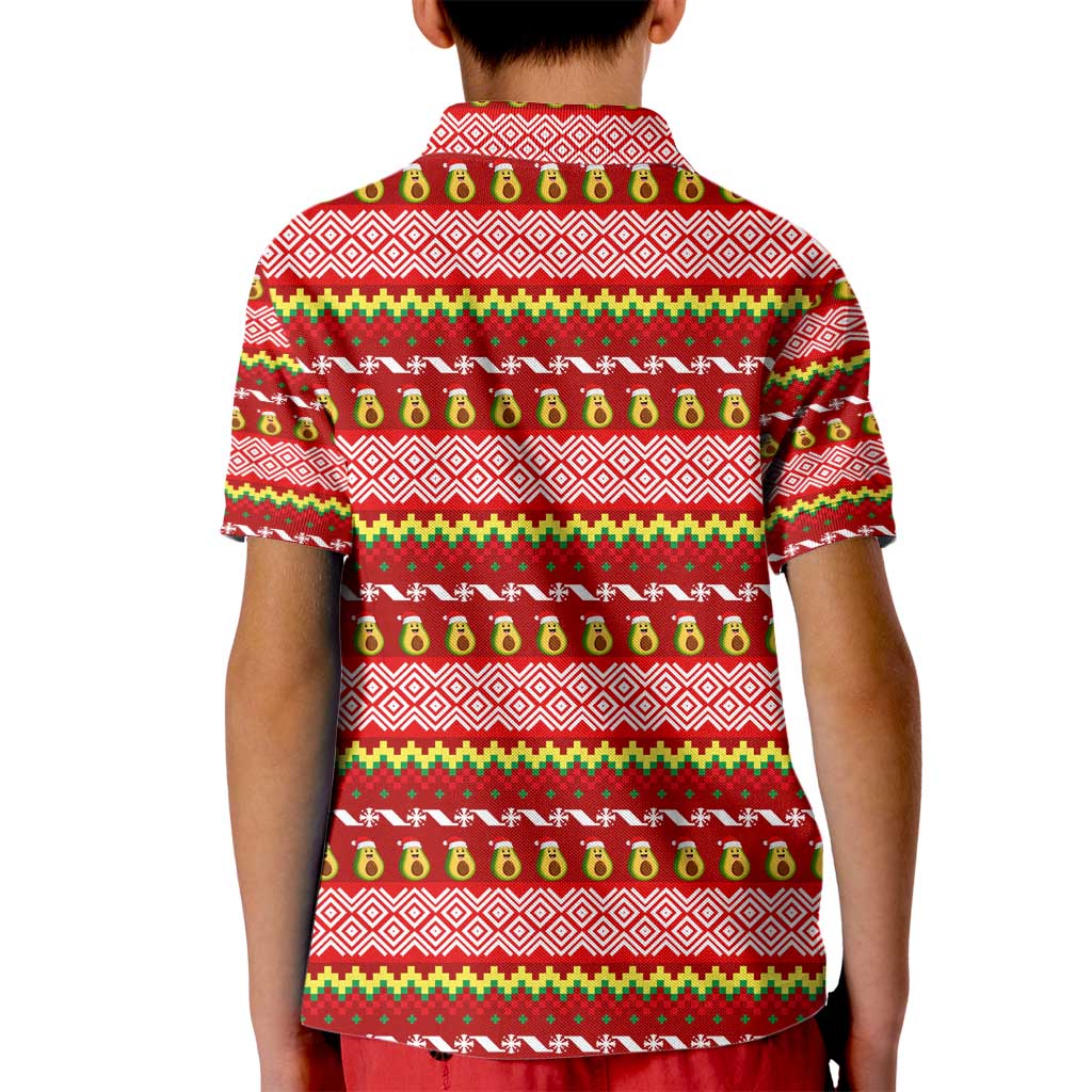 Avo Merry Christmas Kid Polo Shirt Xmas Holiday Patterns - Wonder Print Shop