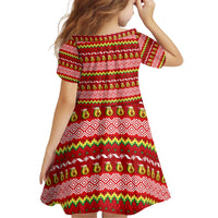 Avo Merry Christmas Kid Short Sleeve Dress Xmas Holiday Patterns - Wonder Print Shop