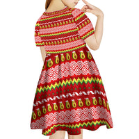 Avo Merry Christmas Kid Short Sleeve Dress Xmas Holiday Patterns - Wonder Print Shop